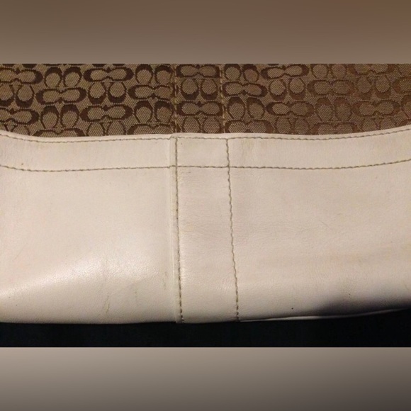 Vintage Coach Womens Leather Brown Canvas Bag Tote Purse & Sunglass Eye Case 1 - Picture 3 of 16